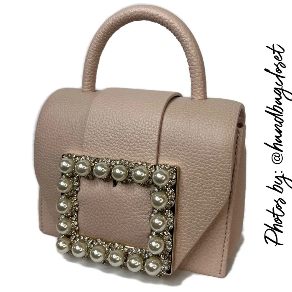 Kate Spade Knollwood Buckle Top Handle Dolce Blush Pink Beige Handbag Purse Hope